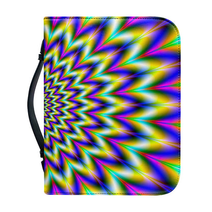 Twinkle Psychedelic Optical Illusion Leather Bible Cover