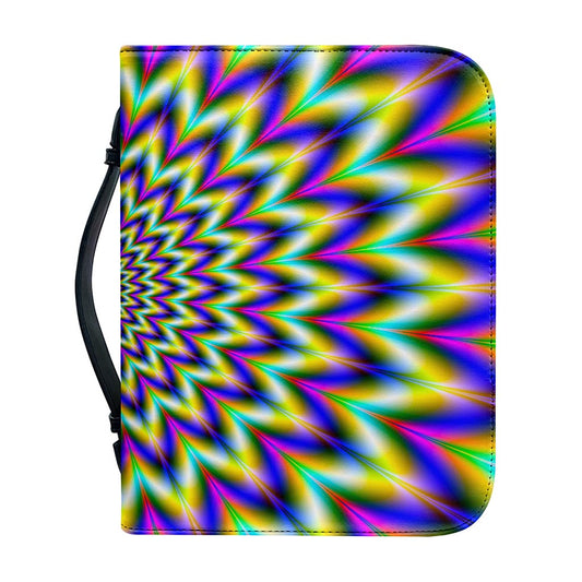 Twinkle Psychedelic Optical Illusion Leather Bible Cover