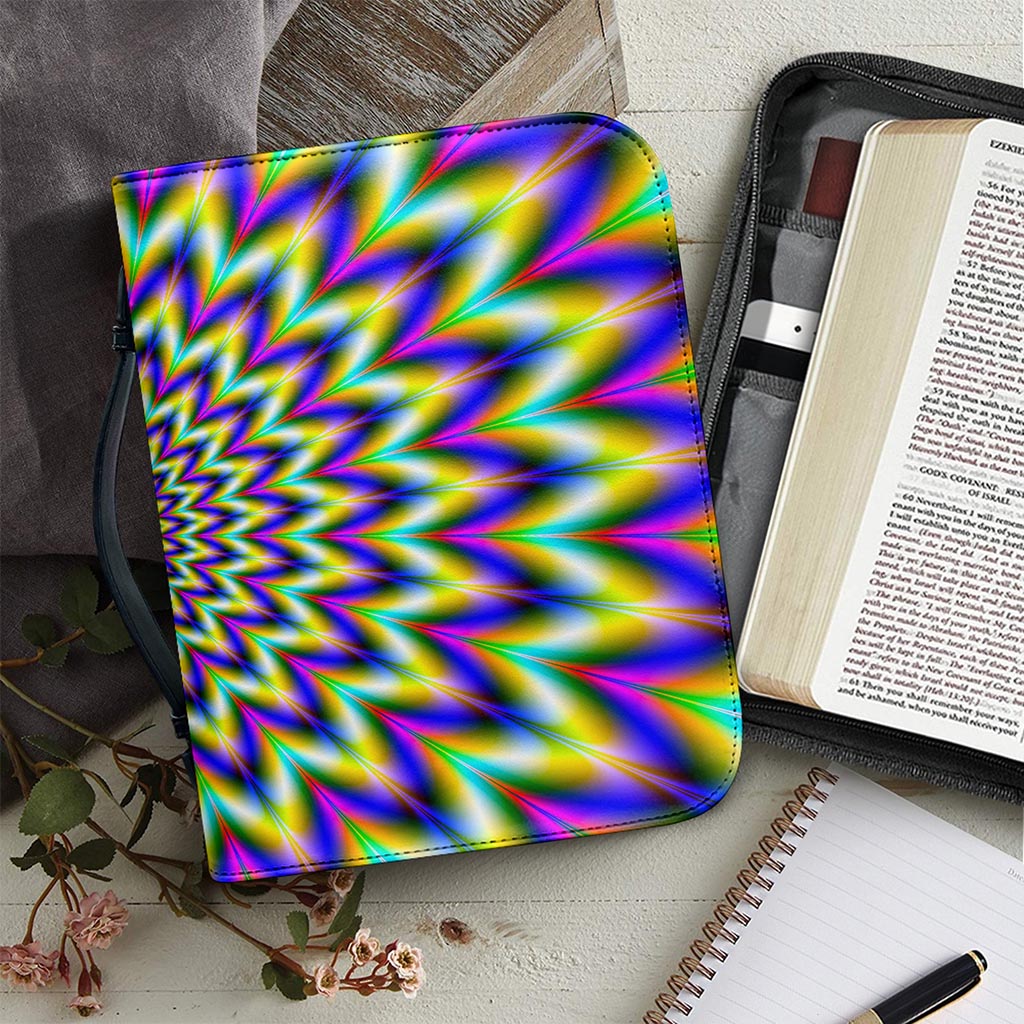 Twinkle Psychedelic Optical Illusion Leather Bible Cover