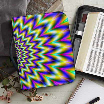 Twinkle Psychedelic Optical Illusion Leather Bible Cover