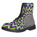 Twinkle Psychedelic Optical Illusion Lace-Up Boots