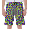 Twinkle Psychedelic Optical Illusion Men's Beach Shorts