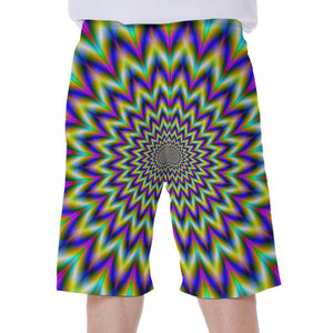 Twinkle Psychedelic Optical Illusion Men's Beach Shorts