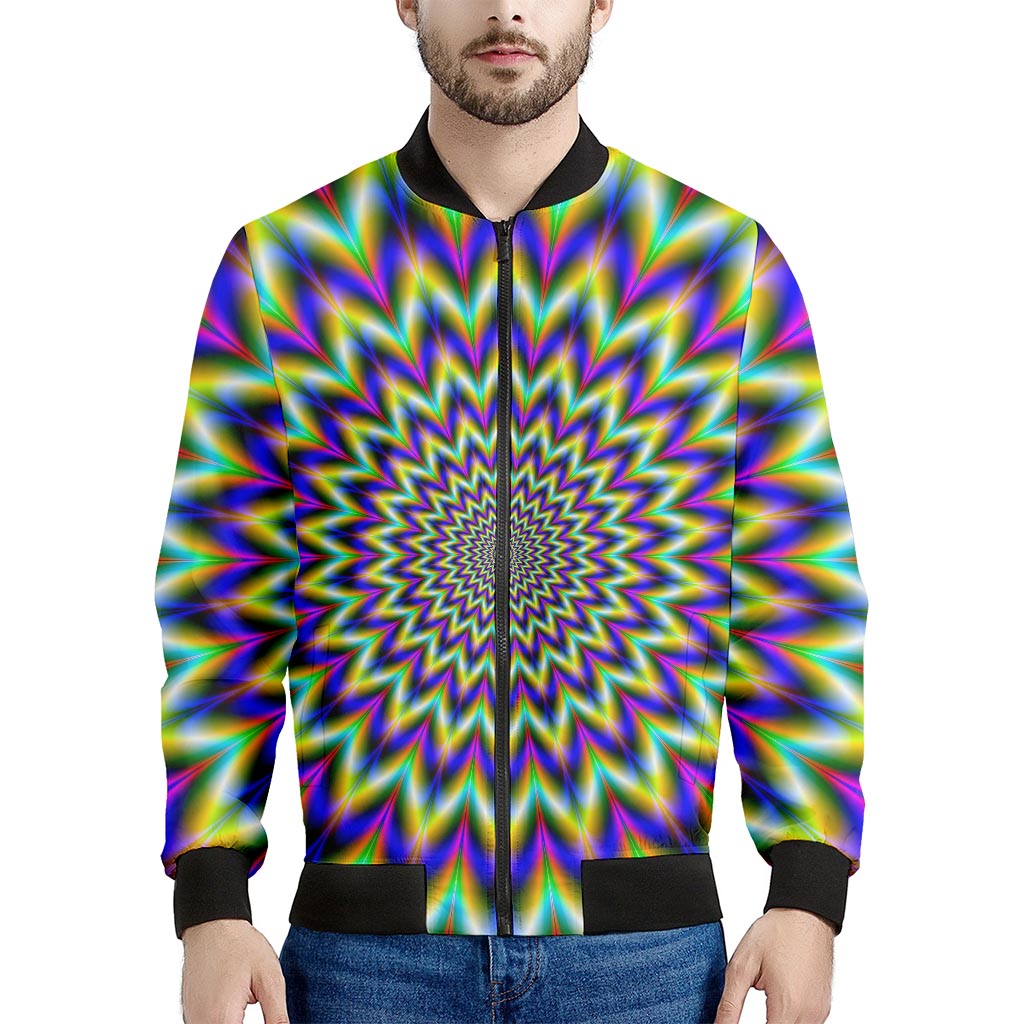 Twinkle Psychedelic Optical Illusion Men's Bomber Jacket