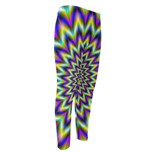Twinkle Psychedelic Optical Illusion Men's Compression Pants