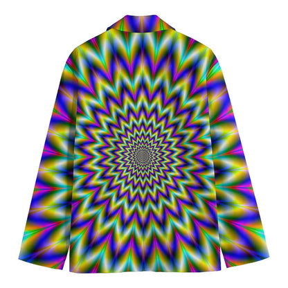 Twinkle Psychedelic Optical Illusion Men's Cotton Blazer