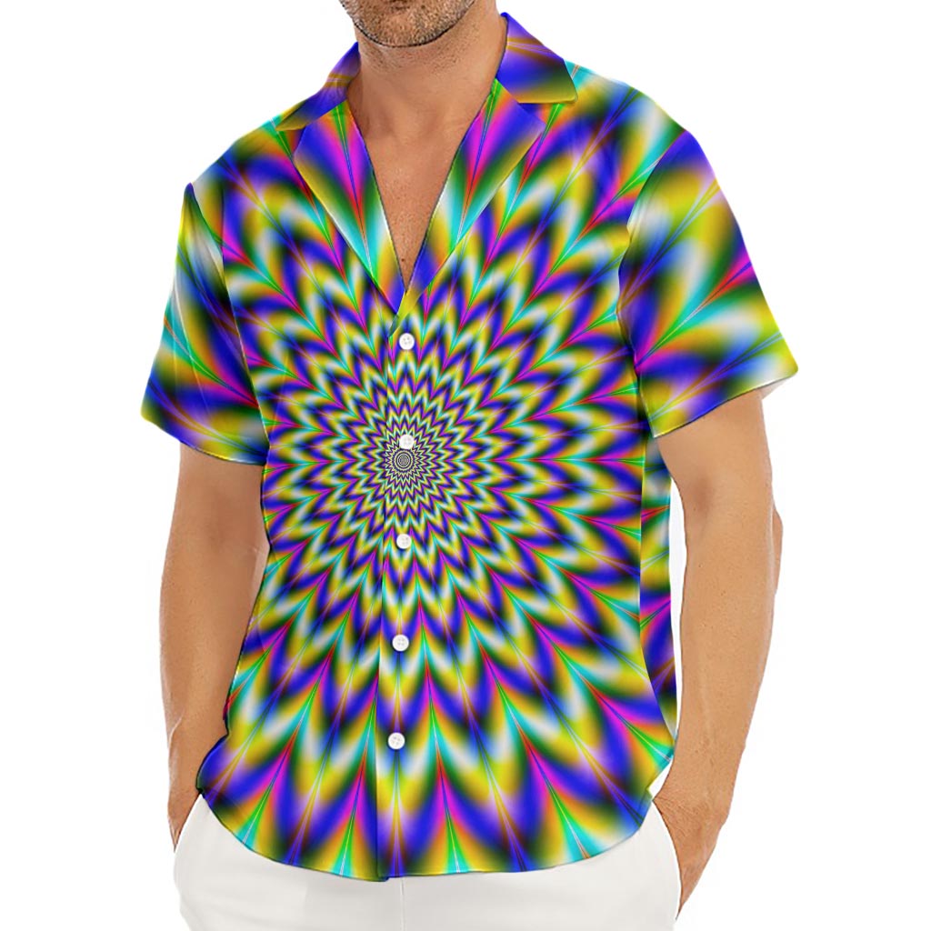 Twinkle Psychedelic Optical Illusion Men's Deep V-Neck Shirt