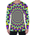 Twinkle Psychedelic Optical Illusion Men's Long Sleeve T-Shirt