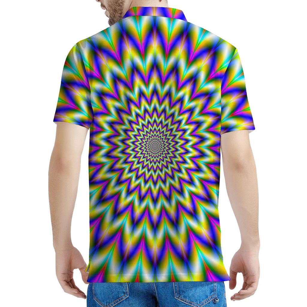 Twinkle Psychedelic Optical Illusion Men's Polo Shirt