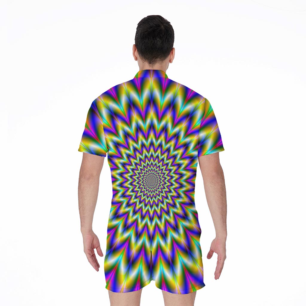 Twinkle Psychedelic Optical Illusion Men's Rompers