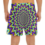 Twinkle Psychedelic Optical Illusion Men's Split Running Shorts
