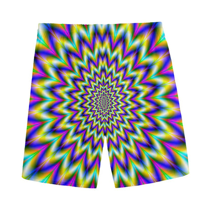 Twinkle Psychedelic Optical Illusion Men's Sports Shorts