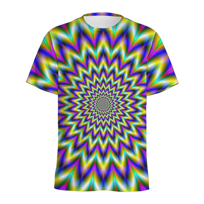 Twinkle Psychedelic Optical Illusion Men's Sports T-Shirt