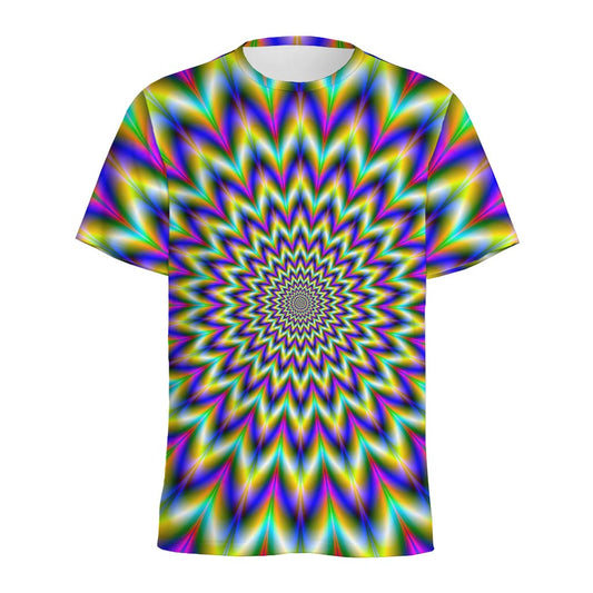 Twinkle Psychedelic Optical Illusion Men's Sports T-Shirt