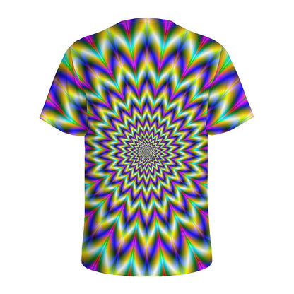 Twinkle Psychedelic Optical Illusion Men's Sports T-Shirt