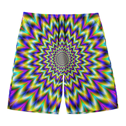 Twinkle Psychedelic Optical Illusion Men's Swim Trunks