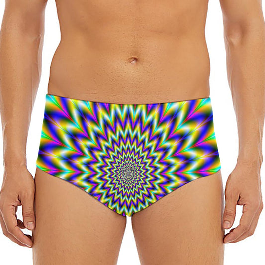 Twinkle Psychedelic Optical Illusion Men's Triangle Swim Briefs