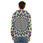 Twinkle Psychedelic Optical Illusion Men's Velvet Pullover Hoodie
