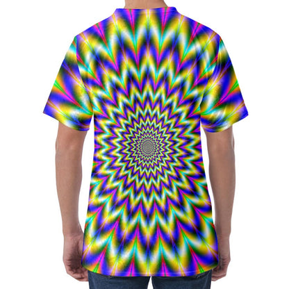 Twinkle Psychedelic Optical Illusion Men's Velvet T-Shirt