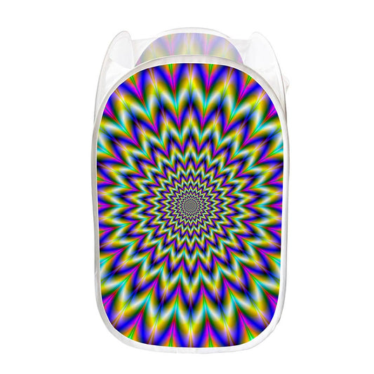 Twinkle Psychedelic Optical Illusion Mesh Laundry Hamper