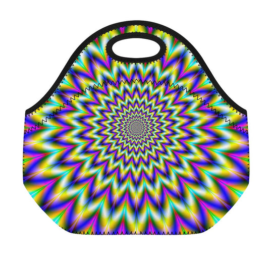 Twinkle Psychedelic Optical Illusion Neoprene Lunch Bag