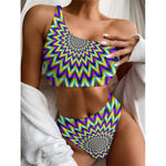Twinkle Psychedelic Optical Illusion One Shoulder Bikini Top