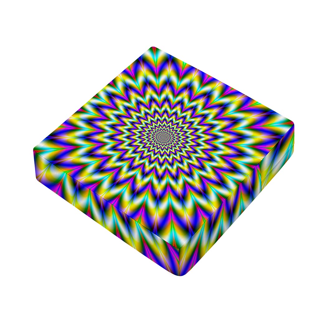 Twinkle Psychedelic Optical Illusion Outdoor Seat Cushion Cover
