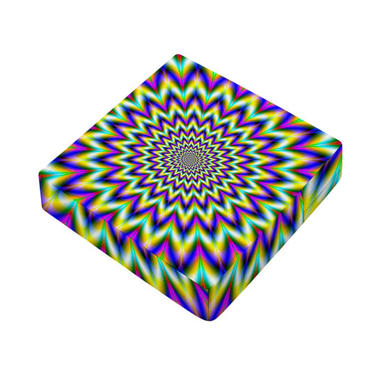 Twinkle Psychedelic Optical Illusion Outdoor Seat Cushion Cover