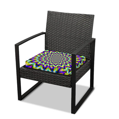 Twinkle Psychedelic Optical Illusion Outdoor Seat Cushion Cover
