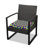 Twinkle Psychedelic Optical Illusion Outdoor Seat Cushion Cover