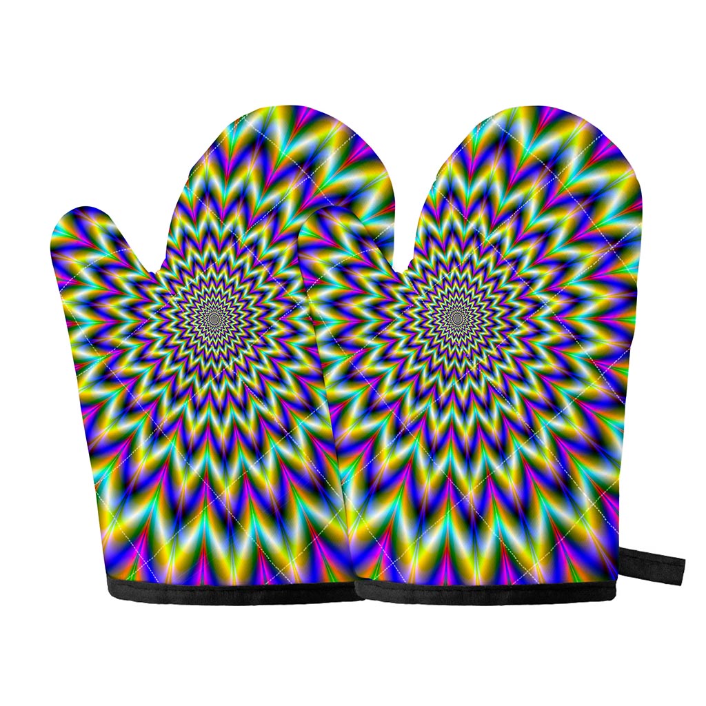 Twinkle Psychedelic Optical Illusion Oven Mitts
