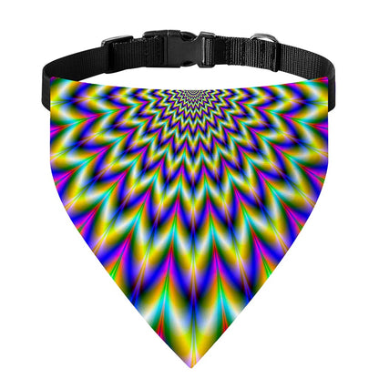 Twinkle Psychedelic Optical Illusion Over The Collar Dog Bandana