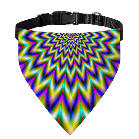 Twinkle Psychedelic Optical Illusion Over The Collar Dog Bandana