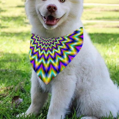 Twinkle Psychedelic Optical Illusion Over The Collar Dog Bandana
