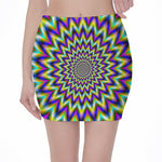 Twinkle Psychedelic Optical Illusion Pencil Mini Skirt