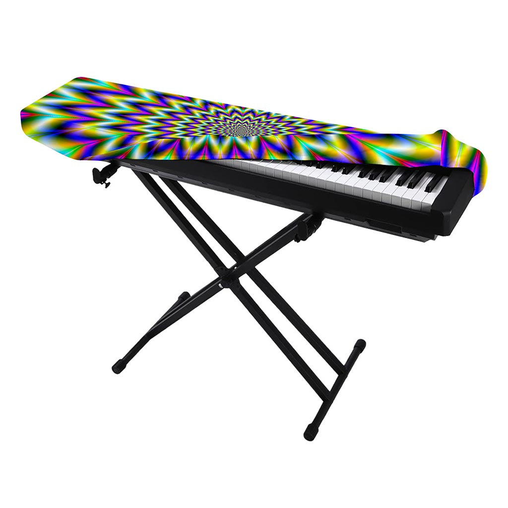 Twinkle Psychedelic Optical Illusion Piano Keyboard Cover