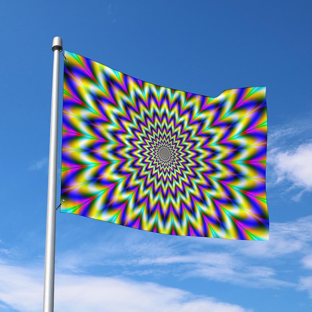 Twinkle Psychedelic Optical Illusion Polyester Flag