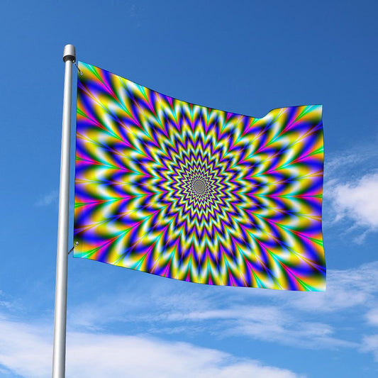 Twinkle Psychedelic Optical Illusion Polyester Flag