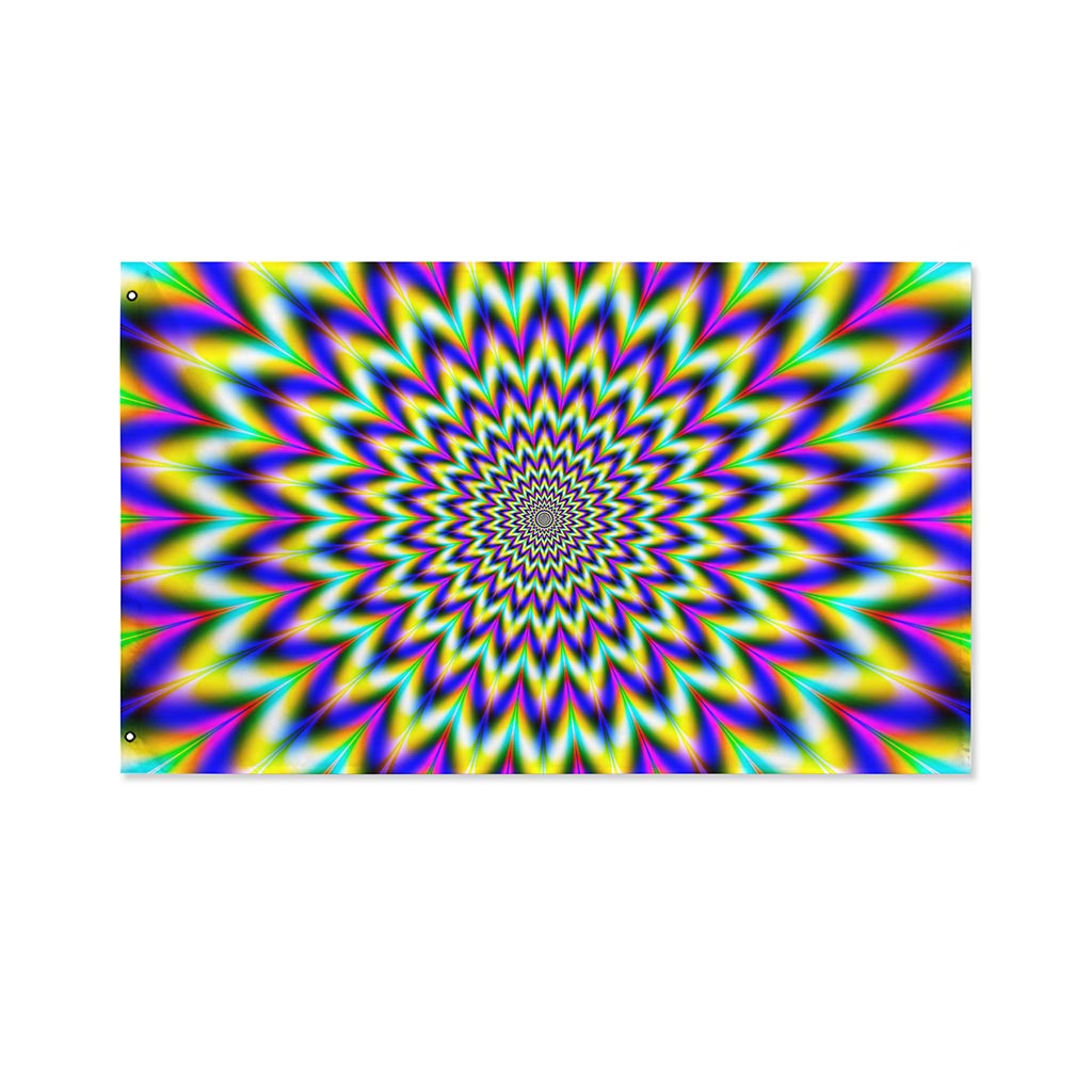 Twinkle Psychedelic Optical Illusion Polyester Flag