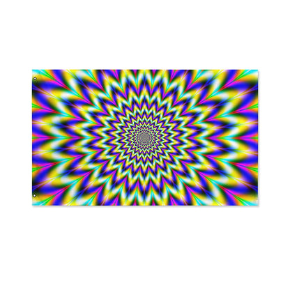 Twinkle Psychedelic Optical Illusion Polyester Flag