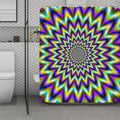 Twinkle Psychedelic Optical Illusion Polyester Shower Curtain