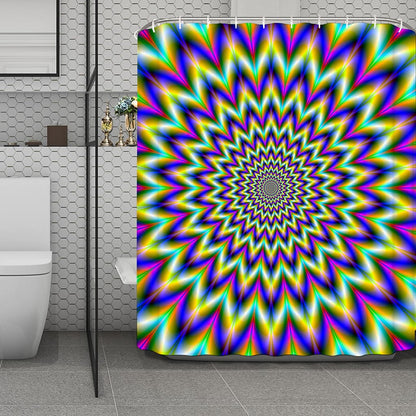 Twinkle Psychedelic Optical Illusion Polyester Shower Curtain