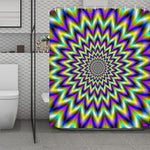 Twinkle Psychedelic Optical Illusion Polyester Shower Curtain