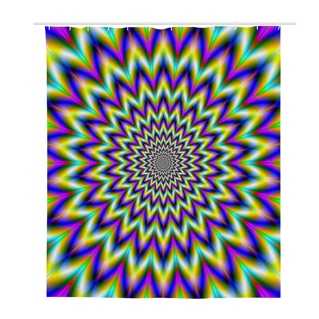 Twinkle Psychedelic Optical Illusion Polyester Shower Curtain