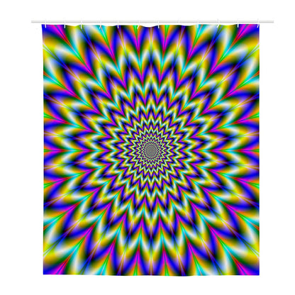 Twinkle Psychedelic Optical Illusion Polyester Shower Curtain