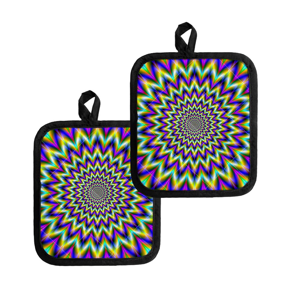 Twinkle Psychedelic Optical Illusion Pot Holders