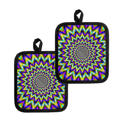 Twinkle Psychedelic Optical Illusion Pot Holders