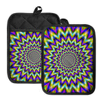 Twinkle Psychedelic Optical Illusion Pot Holders With Pocket