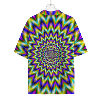 Twinkle Psychedelic Optical Illusion Rayon Hawaiian Shirt