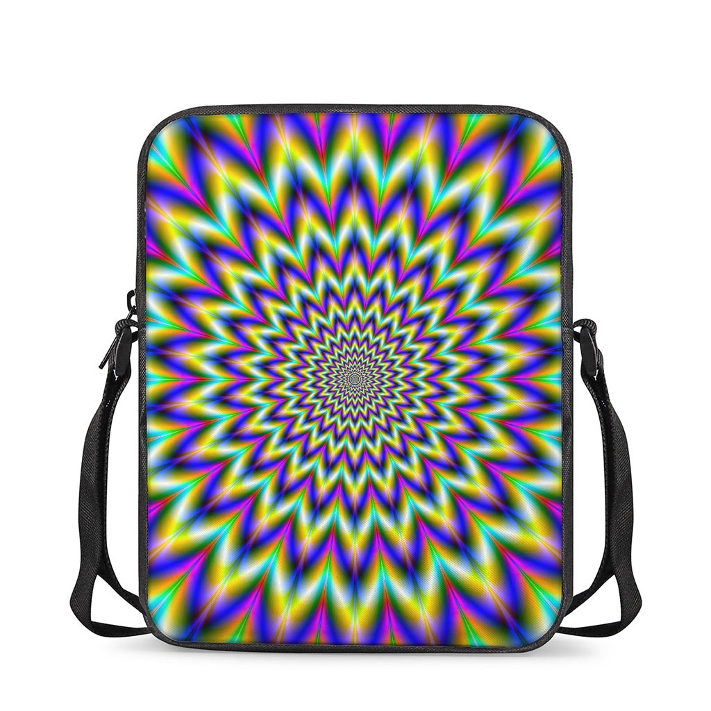 Twinkle Psychedelic Optical Illusion Rectangular Crossbody Bag